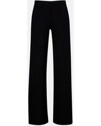 Leset - Lauren Mid-Rise Jersey Wide-Leg Pants - Lyst
