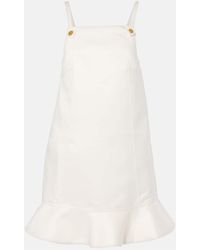 Ganni - Minikleid Aus Duchesse-Satin - Lyst