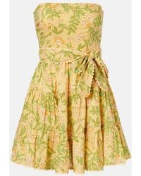 Poupette - Christine Cotton Bandeau Minidress - Lyst