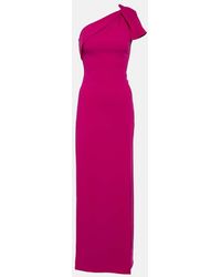 Roland Mouret - Bow-detail One-shoulder Cady Gown - Lyst