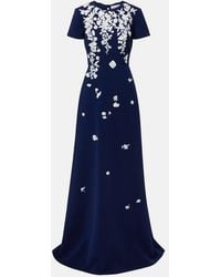 Carolina Herrera - Embroidered Bow-Detail Gown - Lyst