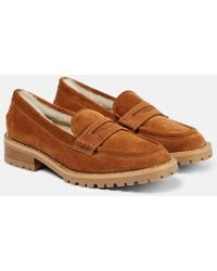 Jimmy Choo - Deanna Suede Loafers - Lyst