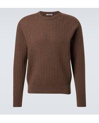 AURALEE - Cable-Knit Wool Sweater - Lyst