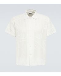 Bode - Embroidered Cotton And Silk Shirt - Lyst