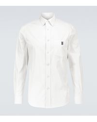 Burberry Camisa Chappel de manga larga - Blanco