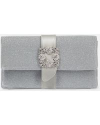 Manolo Blahnik - Clutch Capri Glitter Con Cristalli - Lyst