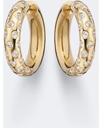 Anita Ko - Cosmo 18Kt Hoop Earrings With Diamonds - Lyst