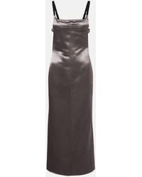 The Attico - Open-Back Satin Midi Dress - Lyst