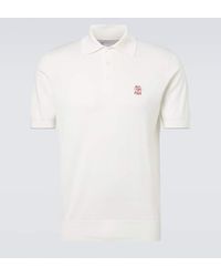 Brunello Cucinelli - Polo De Pique De Algodon Bordado - Lyst