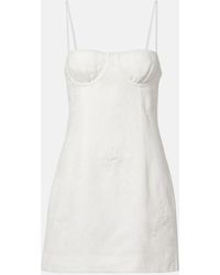 SIR. - Alessandra Embroidered Linen Minidress - Lyst