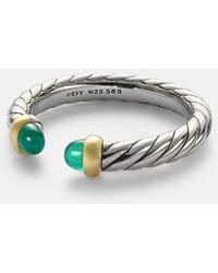 David Yurman - Cable Collectibles Petite Cable Sterling Ring With Onyx - Lyst