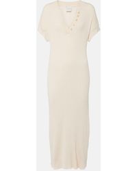 Varley - Aria Ribbed-knit Cotton Jersey Midi Dress - Lyst