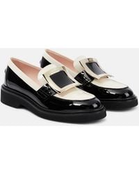 Roger Vivier - Viv' Rangers Patent Leather Loafers - Lyst