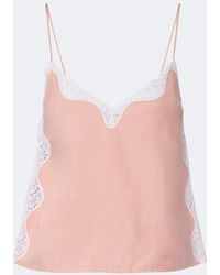 Posse - Tabitha Lace-Trimmed Top - Lyst