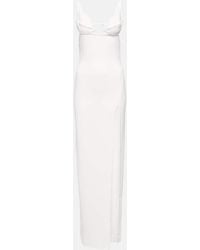 Nensi Dojaka - Bridal - Abito lungo in crepe con cut-out - Lyst