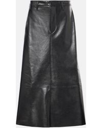 Citizens of Humanity - Cassia Faux Leather Midi Skirt - Lyst