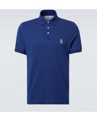 Brunello Cucinelli - Polohemd Aus Baumwolle - Lyst