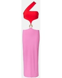 Roberto Cavalli - Cutout One-Shoulder Midi Dress - Lyst