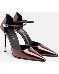 Gucci - Bombshell Metallic Leather Pumps - Lyst