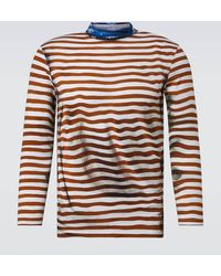 Prada - Camiseta Trompe L'Oil De Algodon A Rayas - Lyst