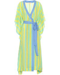 Diane von Furstenberg Gestreifte Tunika mit Leinenanteil - Mehrfarbig