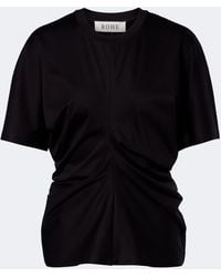 Rohe - Gathered Cotton And Silk-Blend T-Shirt - Lyst