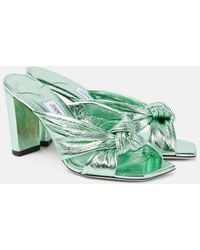Jimmy Choo - Avenue 85 Metallic Leather Sandals - Lyst
