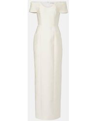 Emilia Wickstead - Aislinn Floral Pencil Cloque Gown - Lyst