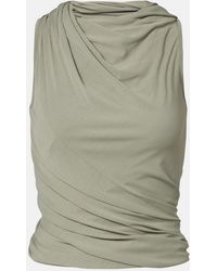 Rick Owens - Lilies Luna Draped Jersey Top - Lyst