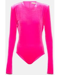 Alexandre Vauthier - Velvet Bodysuit - Lyst