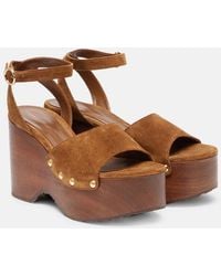 Gianvito Rossi - Suede Platform Sandals - Lyst