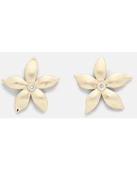 Ileana Makri - Waterfall Flower 18Kt Earrings With Diamonds - Lyst
