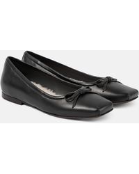 Brunello Cucinelli - Monili Bow-Detail Leather Ballet Flats - Lyst