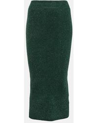 Galvan London - Moonlight Metallic Knit Midi Skirt - Lyst