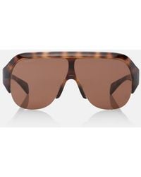 Gucci - Lettering Shield Sunglasses - Lyst