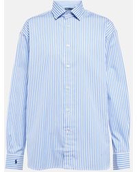 Polo Ralph Lauren - Camisa de popelin de algodon a rayas - Lyst
