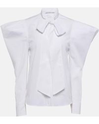 Stella McCartney - Camisa de algodon con manga abullonada - Lyst