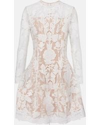 Oscar de la Renta - Lace Guipure Minidress - Lyst