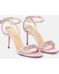 Mach & Mach - Audrey Crystal-embellished Sandals - Lyst