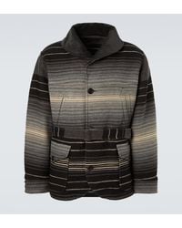RRL - Striped Wool And Cotton Jacquard Coat - Lyst
