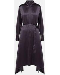 JOSEPH - Robe Chemise Cyprien En Satin De Soie - Lyst