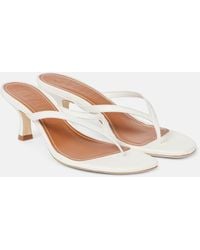 STAUD - Freja Leather Thong Sandals - Lyst