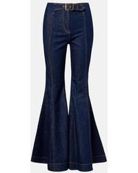 Zimmermann - Luna Belted Flared Jeans - Lyst