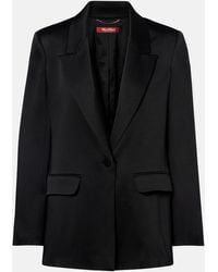 Max Mara - Satin Crepe Blazer - Lyst
