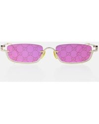 Gucci - GG Rectangular Sunglasses - Lyst
