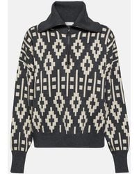 Brunello Cucinelli - Jersey Jacquard Vintage En Mezcla De Lana - Lyst