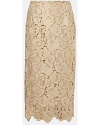 Oscar de la Renta - Guipure Lace Pencil Skirt - Lyst