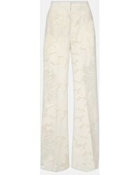 Elie Saab - Pantaloni A Gamba Larga E Vita Alta - Lyst