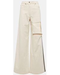 Peter Do - Distressed High-Rise Wide-Leg Jeans - Lyst