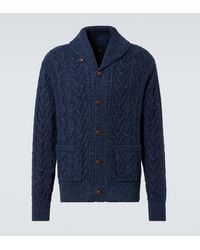 RRL - Cable-Knit Cotton Cardigan - Lyst